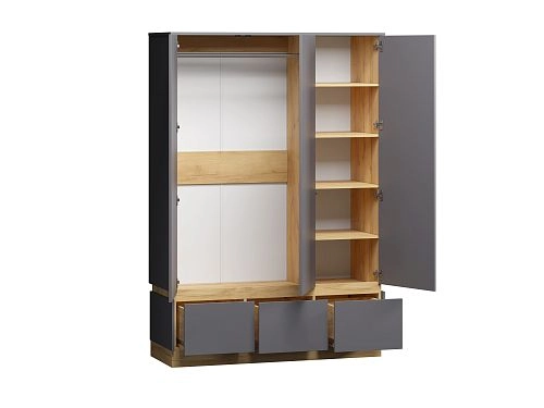 Шкаф распашной Exeed-3 Графит - фото 3