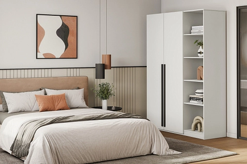 Шкаф распашной Лорена Пакс-2.1 Белый - фото 1