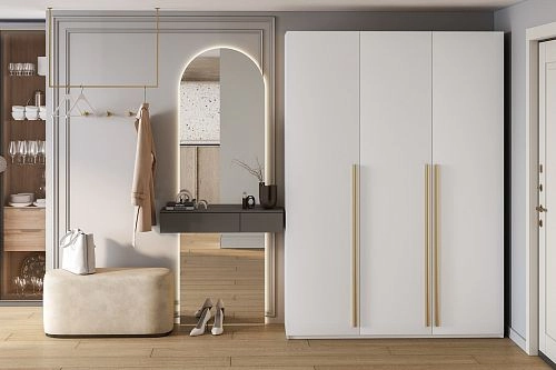 Шкаф распашной Лорена Хит-3 Белый - фото 1