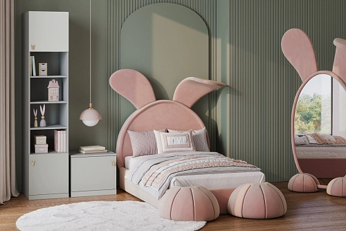 Стенка детская Банни-1 Светло-Серый - фото 1