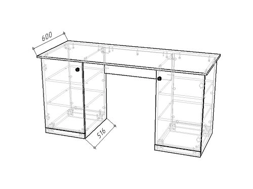 Письменный стол Стрекоза Mini-4 Белый - фото 2