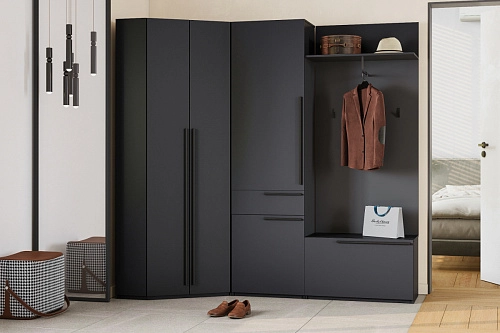 Прихожая Лорена Пакс-3 Черный - фото 1