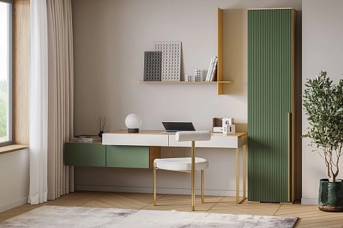 Шкаф распашной Лоренсе-1 Шарли Green - фото 1