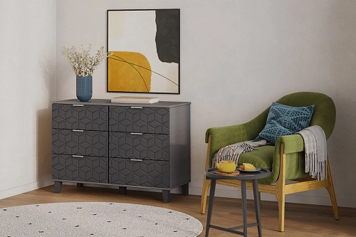 Комод Марвин 7 фрезеровка 2 Графит - фото 1