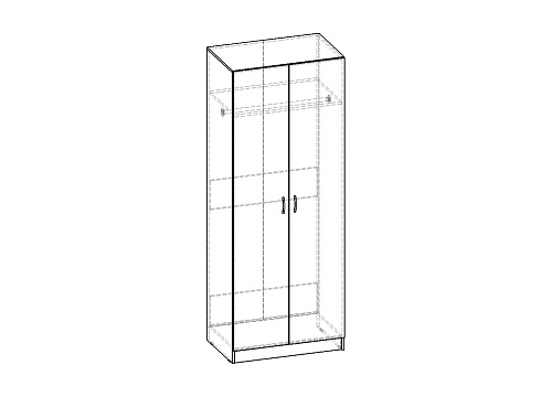 Шкаф распашной Рио-2.6 - фото 4