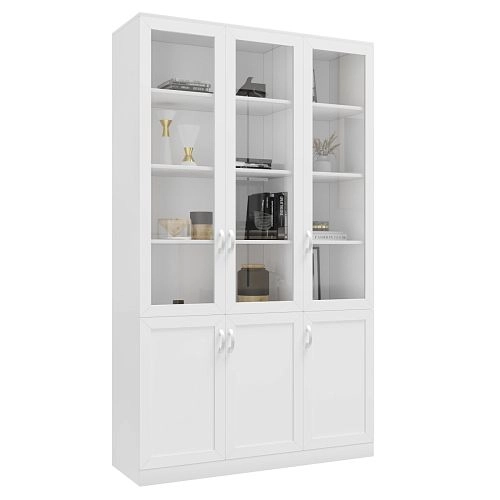 Шкаф Библиотека Библиограф 3.3 Квадро Белый - фото 3