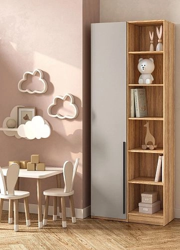 Шкаф распашной Хейсон-27 Кашемир Блэквуд Ячменный - фото 2