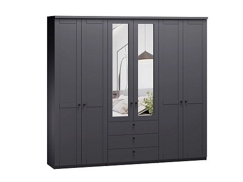 Шкаф распашной София РАХ-14 МДФ Графит - фото 2