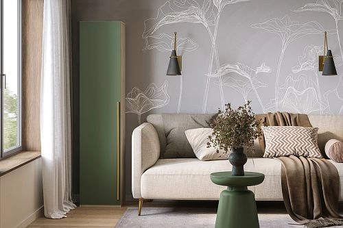 Шкаф распашной Микос МДФ-1 Шарли green - фото 1