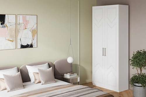 Шкаф распашной Эверест-2 МДФ Белый - фото 1