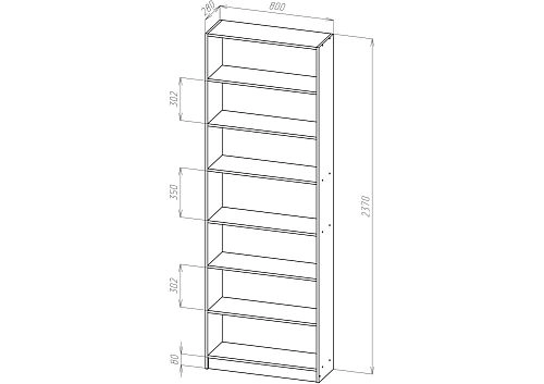 Стеллаж Билли-22 Хит - фото 3