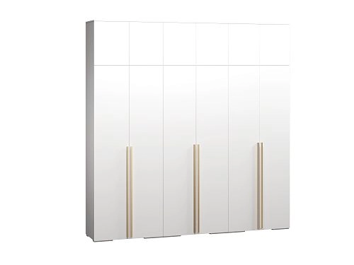 Шкаф распашной Эдинбург-6 с антресолью Белый - фото 3