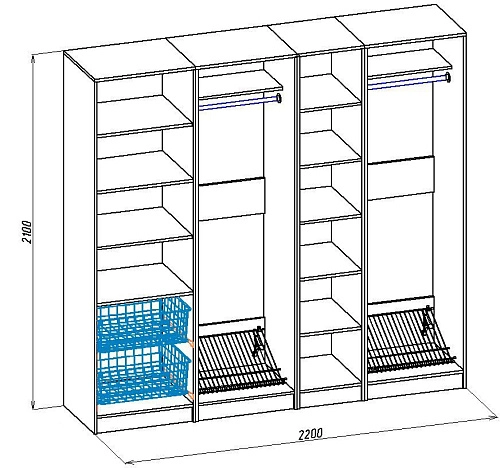 Гардеробная Alexa-15 - фото 2