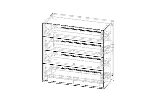 Комод Лорена Пакс-4 Графит - фото 4