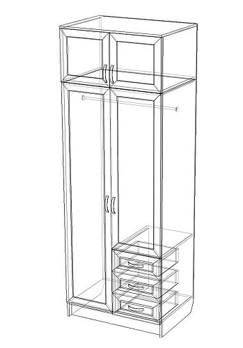 Шкаф распашной Лофт-5 - фото 2