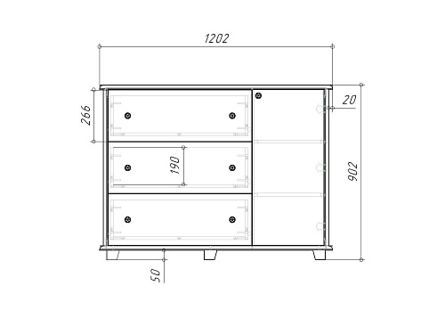Комод Луиза-5 Классик МДФ Белый - фото 3