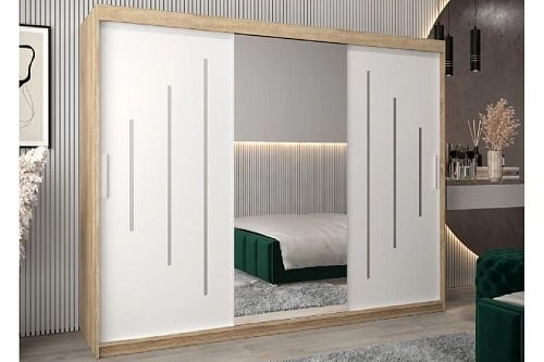 Шкаф-купе Валмиера-5 NEW Дуб Сонома/Белый - фото 1