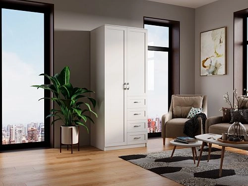 Шкаф распашной Стелла-13 Белый - фото 1