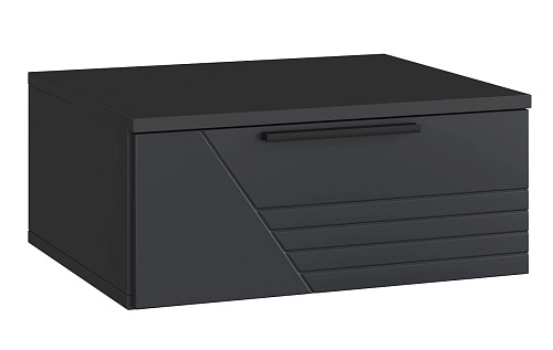 Тумба прикроватная подвесная Синтра 1 Черный - фото 2