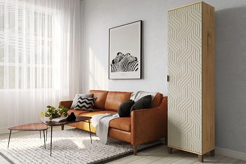 Шкаф распашной Марвин Йорк 1 фрезеровка 3 Сантьяго - фото 1