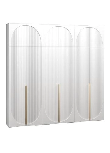 Шкаф распашной Брей-3 с антресолью Белый - фото 2