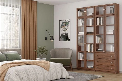 Шкаф для книг Билли-47 Орех Экко - фото 1