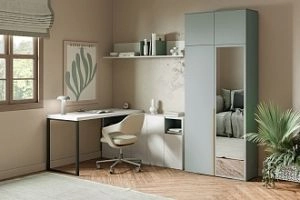 Солфорд 2 с антресолью с зеркалом Зеленый айсберг