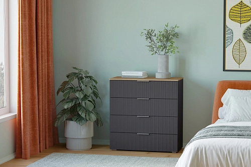 Комод Салерно 4 Графит - фото 1