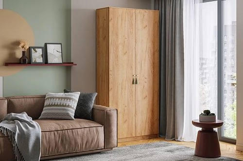 Шкаф распашной Монтана-2 Дуб Крафт Золотой - фото 1