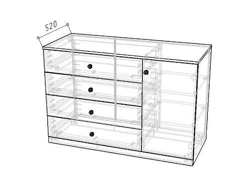 Стенка детская Стрекоза Mini-4 Белый - фото 6