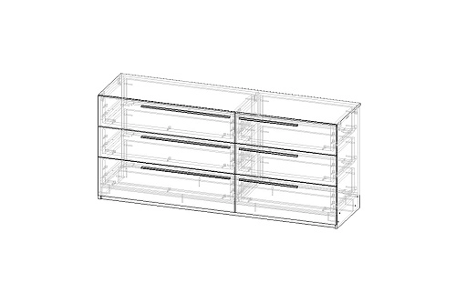 Комод Лорена Пакс-3 Дуб Табачный - фото 4