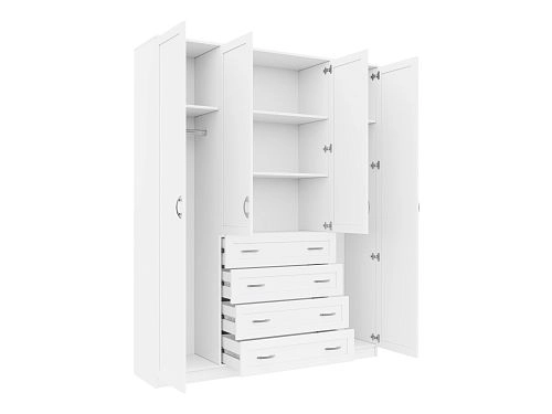 Шкаф распашной Стелла-5 Белый - фото 2