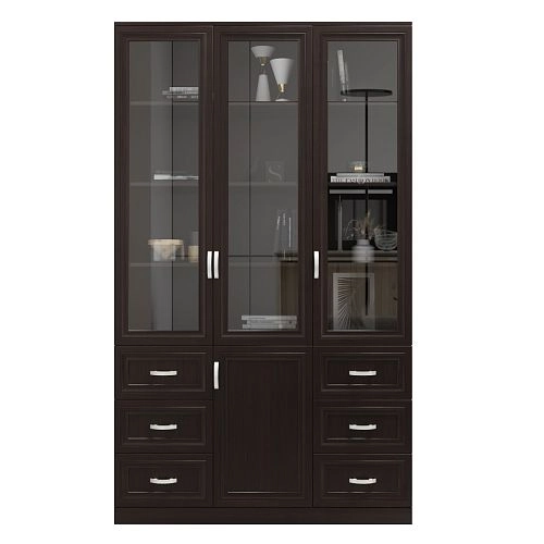 Шкаф Библиотека Библиограф 3.7 Рельеф Венге - фото 4