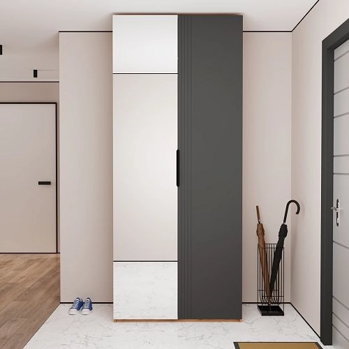 Шкаф распашной Астрис-2 с зеркалом Графит - фото 1