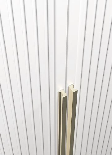 Шкаф распашной Брей-3 Хит с антресолью с зеркалом Белый - фото 2