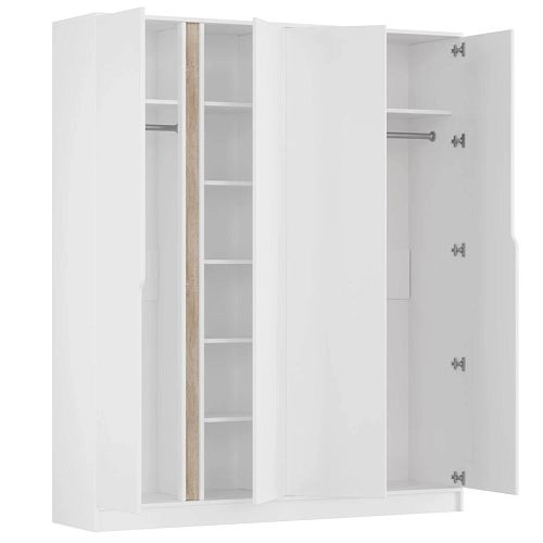 Шкаф распашной Бонди-4 Белый - фото 4