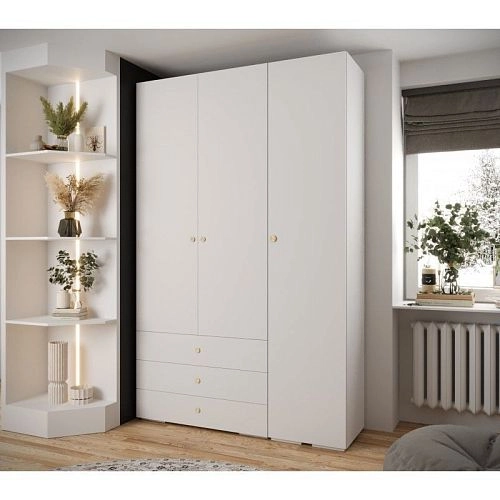 Шкаф распашной Люксор-3.3 Белый - фото 1