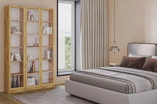 Шкаф для книг Билли-11 Дуб Золотистый - фото 1