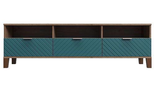 ТВ тумба Марвин Йорк фрезеровка 11 Аквамарин - фото 2