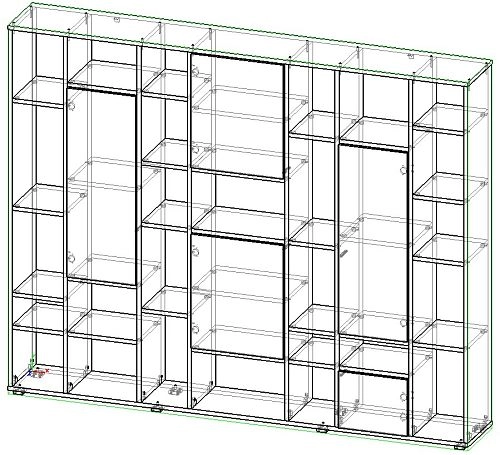 Стеллаж Куб-5 Кашемир Белый Венге МДФ - фото 2