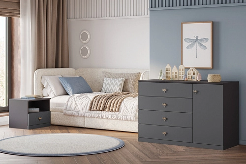 Стенка детская Стрекоза-4 Графит - фото 1