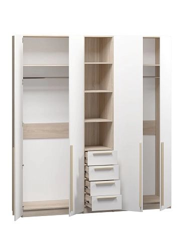 Шкаф распашной Хейсон-21 Белый Дуб Сонома - фото 4