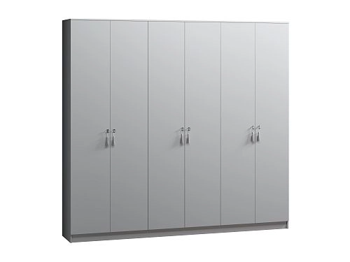 Шкаф распашной Монтана-6 Стальной Серый - фото 3