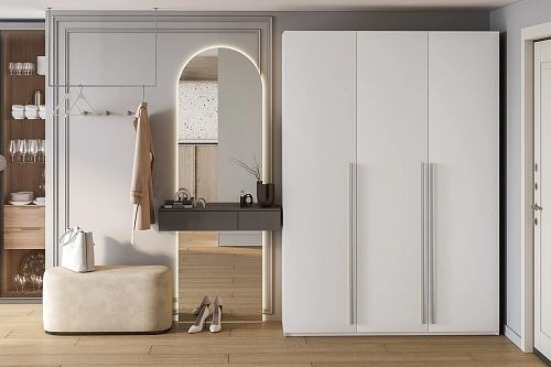 Шкаф распашной Лорена Бест-3 Белый - фото 1