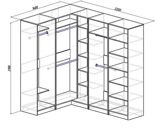 Гардеробная Alexa-10 - фото 2