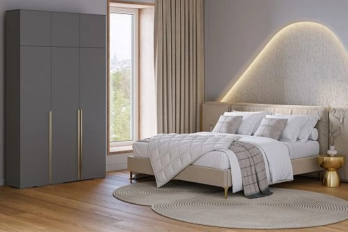 Шкаф распашной Эдинбург-3 с антресолью Графит - фото 1