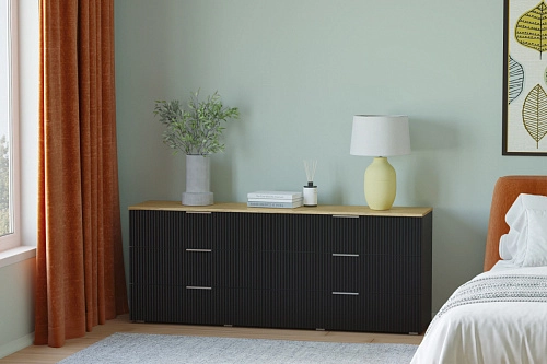 Комод Салерно 6 Черный - фото 1