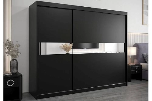 Шкаф-купе Бенито-3 Черный - фото 1