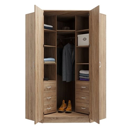 Шкаф угловой Алиса-3 Дуб Сонома - фото 3