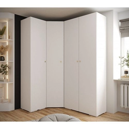 Шкаф угловой Люксор-4 Белый - фото 1